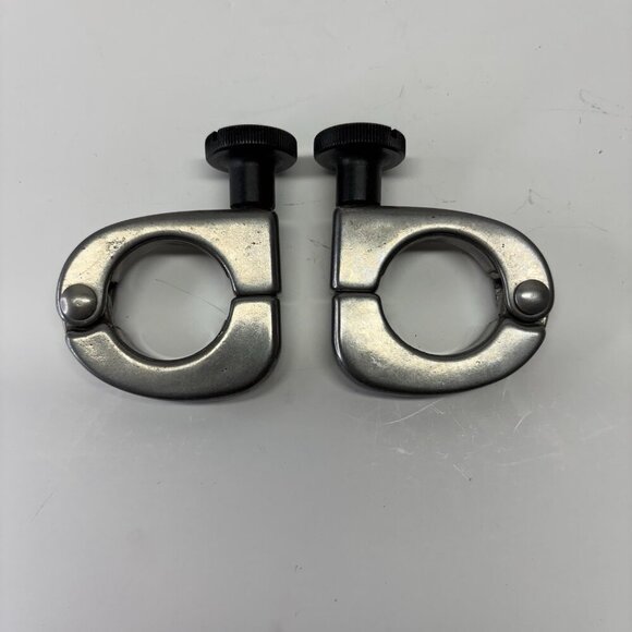 Genuine OEM Harley Davidson Billet Engine Guard Footpeg Chrome Lot Of 2 - Picture 5 of 6